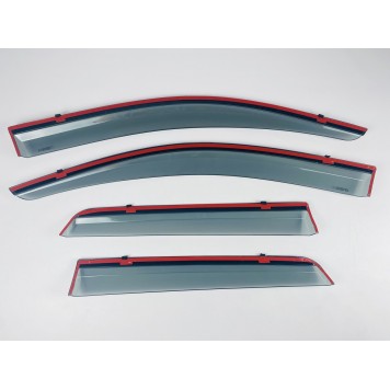 Дефлектори вікон Mitsubishi ASX 2010-2017 з нерж. хром полоскою-3